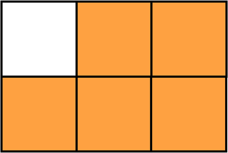 Orange Rectangle Fraction 5:6