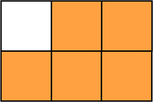 Orange Rectangle Fraction 5:6