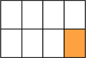 Orange Rectangle Fraction 1:8