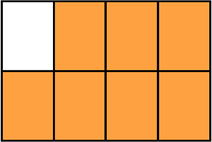 Orange Rectangle Fraction 7:8