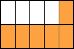 Orange Rectangle Fraction 6:10