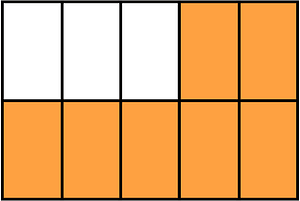 Orange Rectangle Fraction 7:10