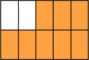 Orange Rectangle Fraction 8:10