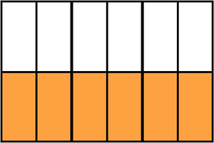 Orange Rectangle Fraction 6:12