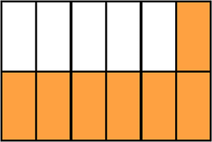 Orange Rectangle Fraction 7:12