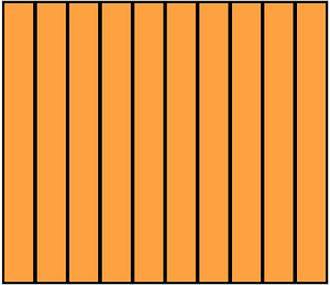 Orange Rectangle Fraction 10:10