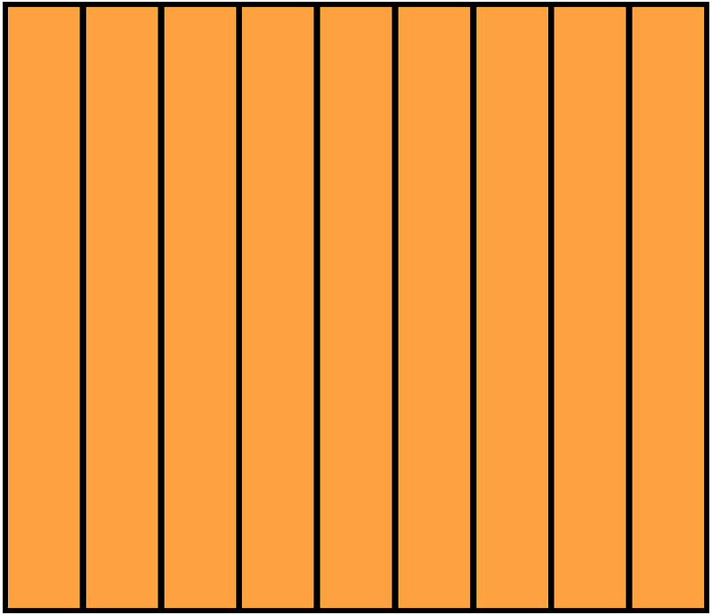 Orange Rectangle Fraction 9:9
