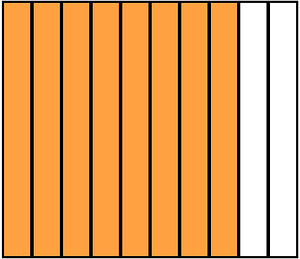 Orange Rectangle Fraction 8:10