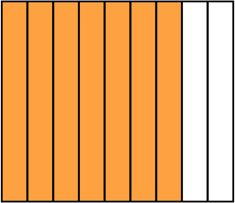 Orange Rectangle Fraction 7:9