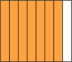 Orange Rectangle Fraction 7:8