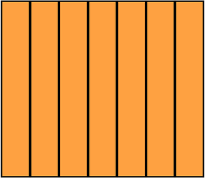 Orange Rectangle Fraction 7:7