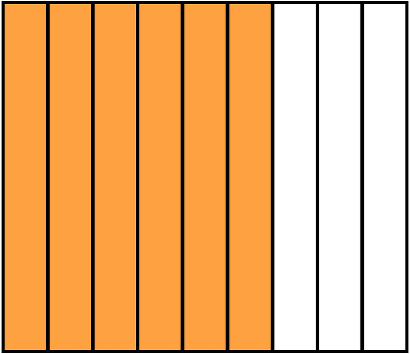 Orange Rectangle Fraction 6:9