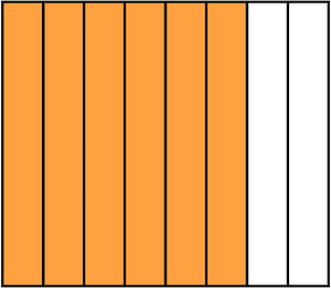 Orange Rectangle Fraction 6:8