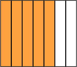 Orange Rectangle Fraction 5:7