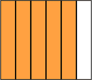 Orange Rectangle Fraction 5:6