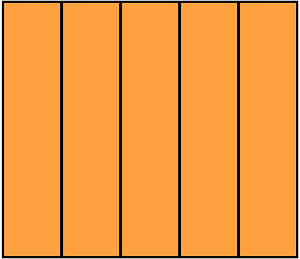 Orange Rectangle Fraction 5:5