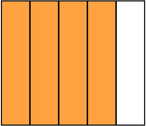 Orange Rectangle Fraction 4:5
