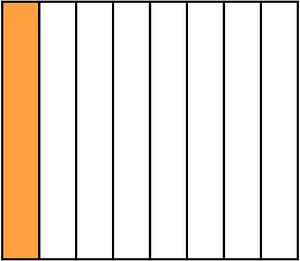 Orange Rectangle Fraction 1:8