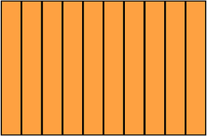 Orange Rectangle Fraction 10:10