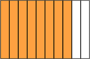 Orange Rectangle Fraction 8:10