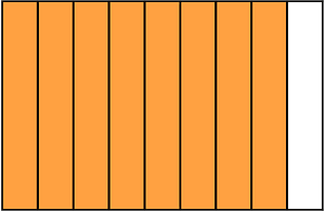 Orange Rectangle Fraction 8:9