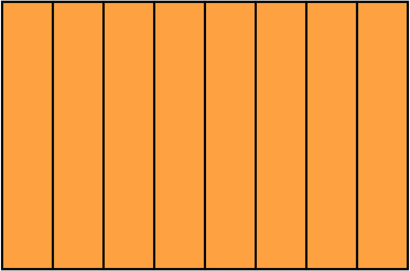 Orange Rectangle Fraction 8:8