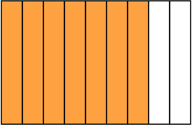 Orange Rectangle Fraction 7:9