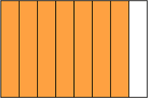 Orange Rectangle Fraction 7:8