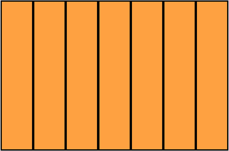 Orange Rectangle Fraction 7:7
