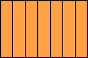 Orange Rectangle Fraction 7:7