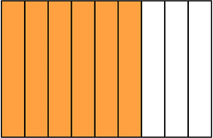 Orange Rectangle Fraction 6:9