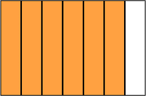 Orange Rectangle Fraction 6:7