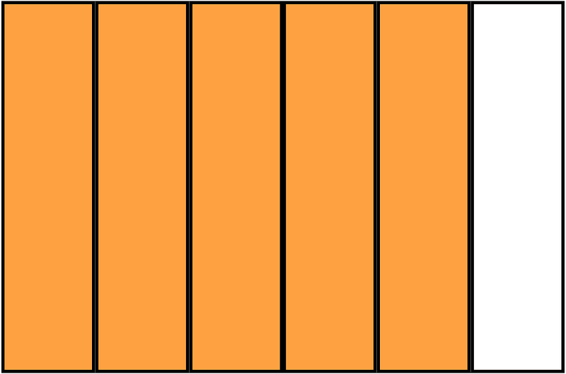 Orange Rectangle Fraction 5:6