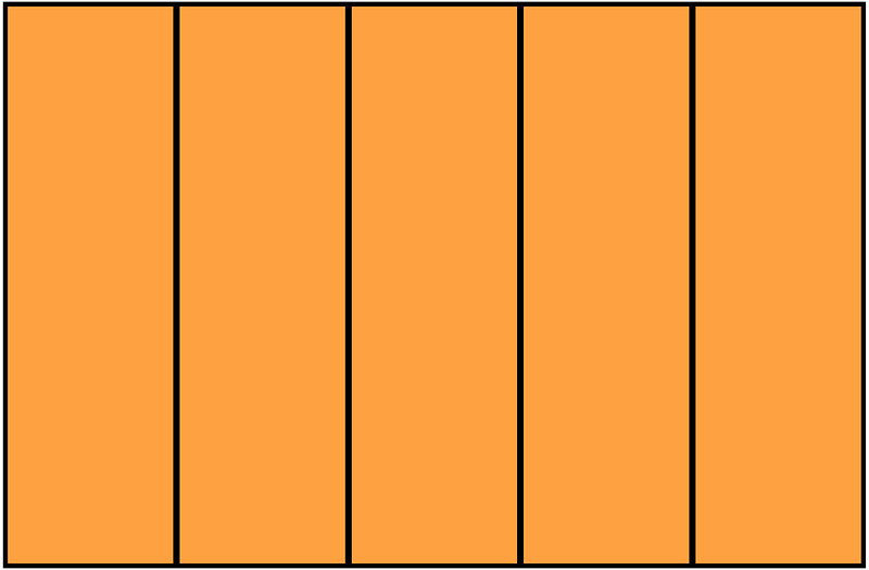 Orange Rectangle Fraction 5:5