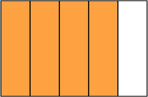 Orange Rectangle Fraction 4:5