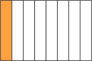 Orange Rectangle Fraction 1:8
