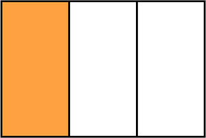 Orange Rectangle Fraction 1:3