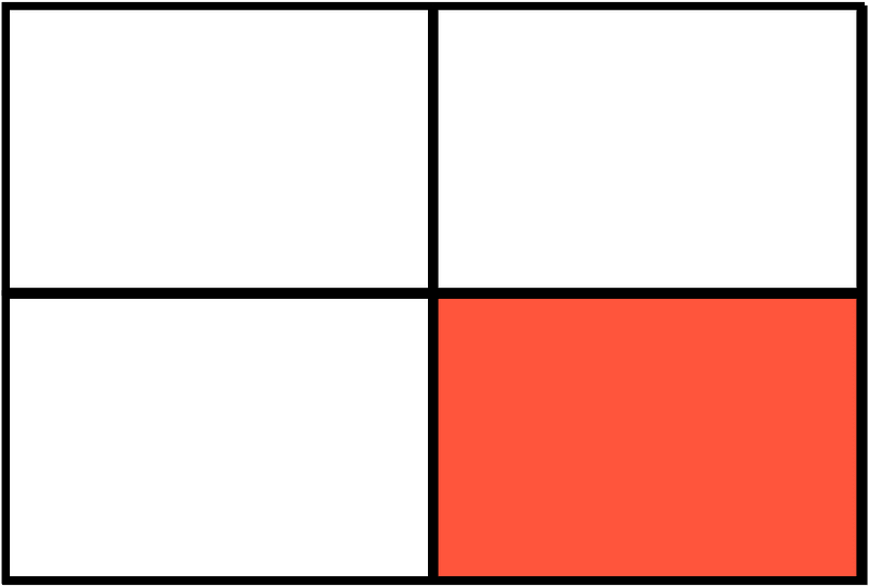 Vermilion Rectangle Fraction 1:4