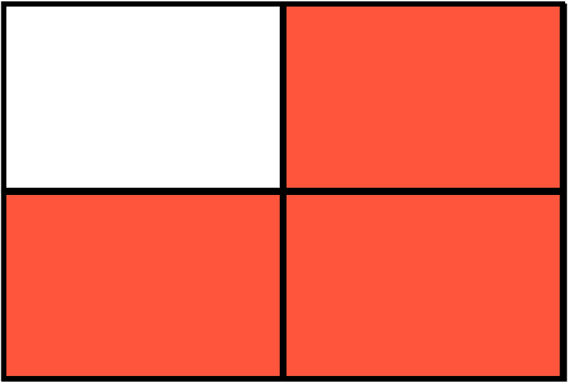 Vermilion Rectangle Fraction 3:4