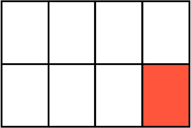 Vermilion Rectangle Fraction 1:8