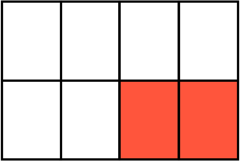 Vermilion Rectangle Fraction 2:8