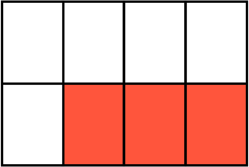 Vermilion Rectangle Fraction 3:8