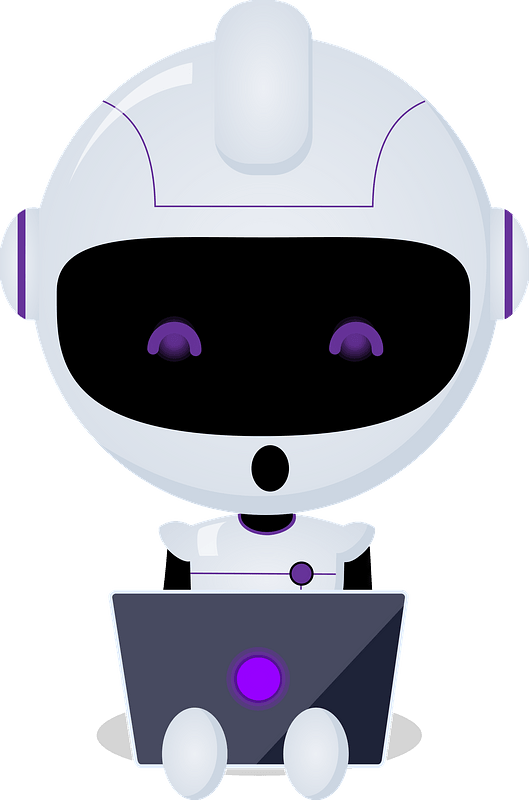 Robot with a laptop