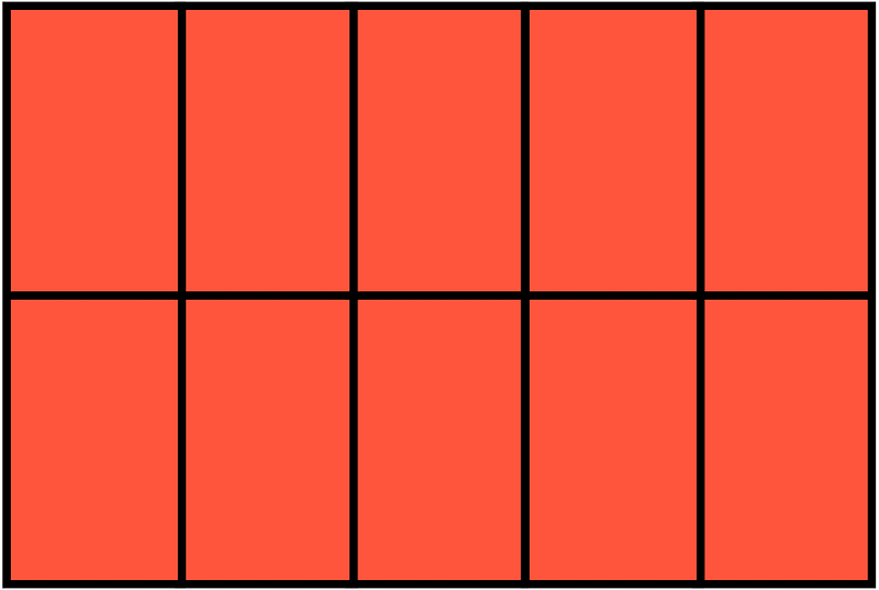 Vermilion Rectangle Fraction 10:10