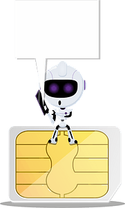 Robot with a SIM card