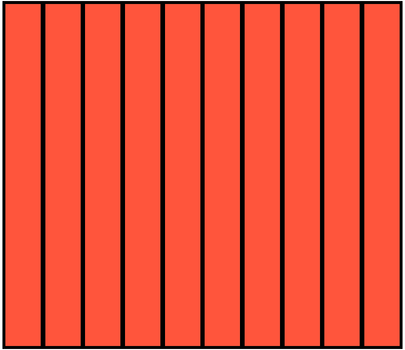 Vermilion Rectangle Fraction 10:10