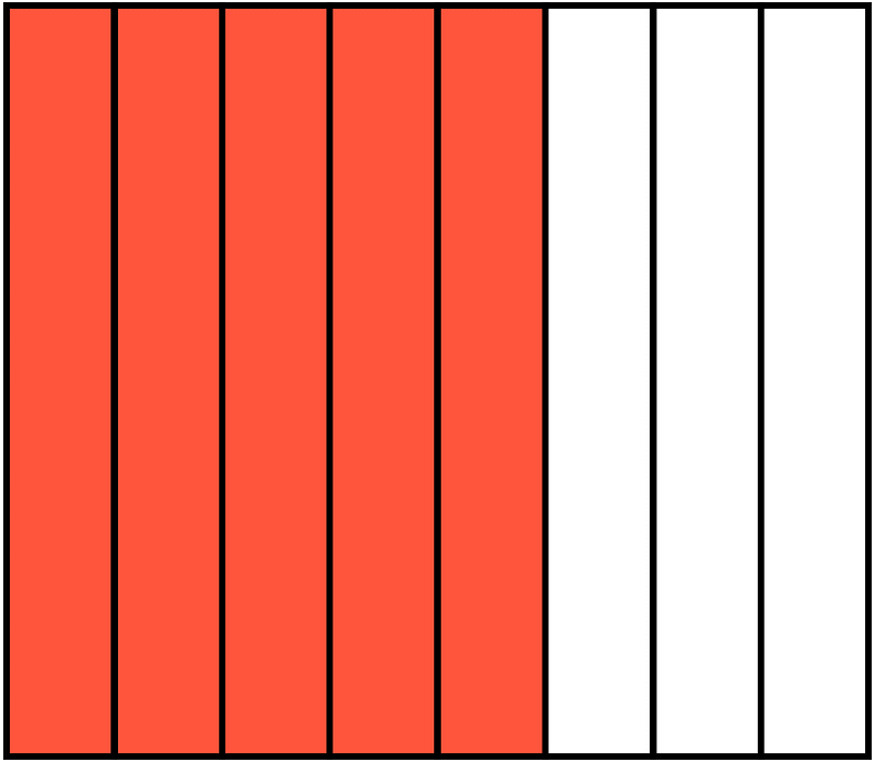 Vermilion Rectangle Fraction 5:8