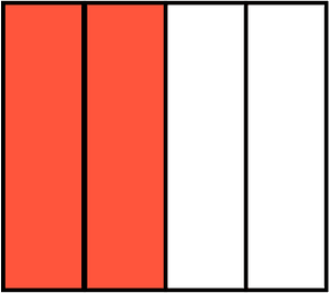Vermilion Rectangle Fraction 2:4