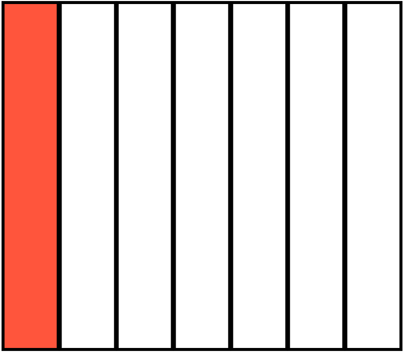 Vermilion Rectangle Fraction 1:7