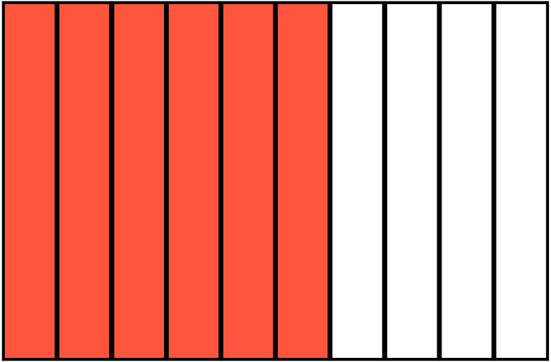 Vermilion Rectangle Fraction 6:10